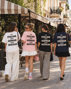 AI campaign mockup — mexican tee, women street